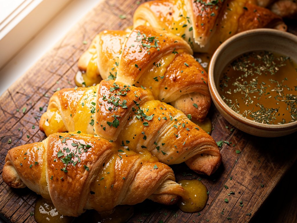 Cheesy Garlic Butter Crescent Rolls Recipe – Flaky & Irresistible