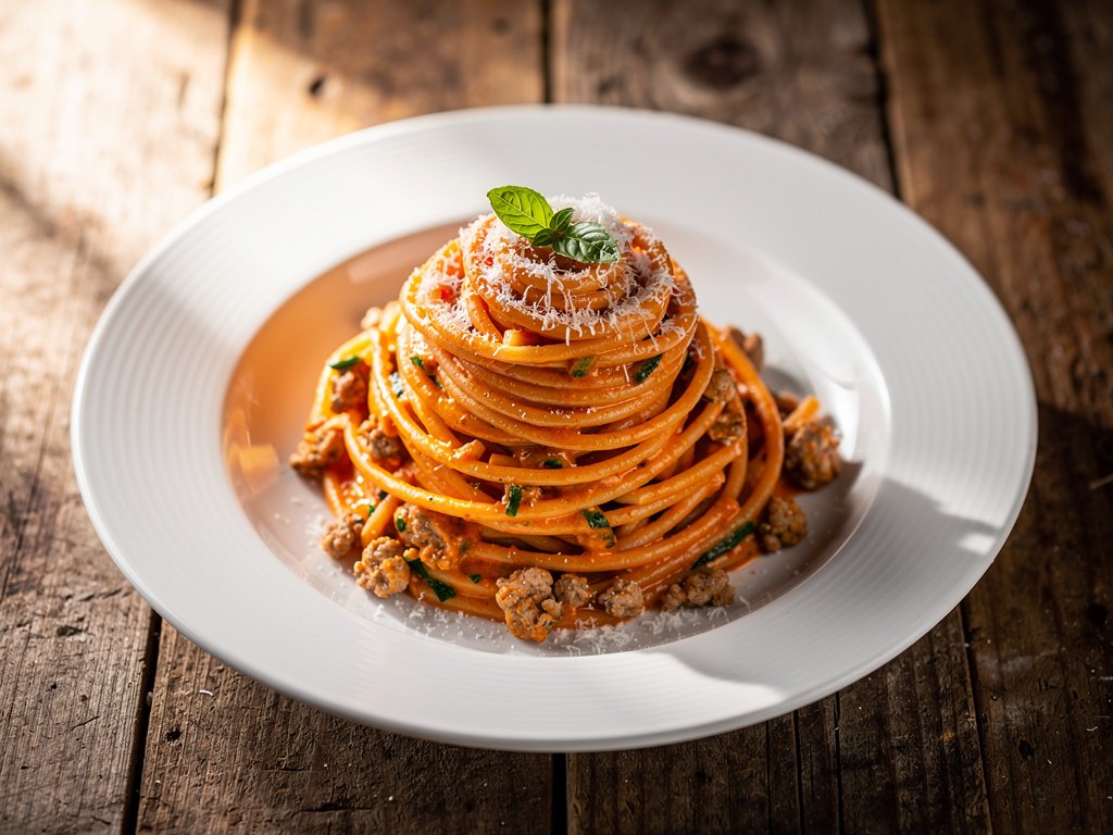 Creamy Turkey Spaghetti with Zucchini and Parmesan
