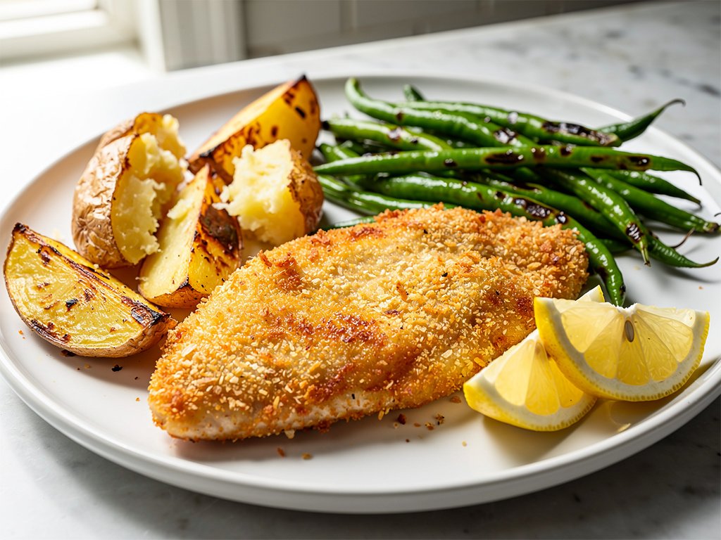 Crispy Italian Chicken Sheet Pan Dinner with Potatoes and Green Beans
