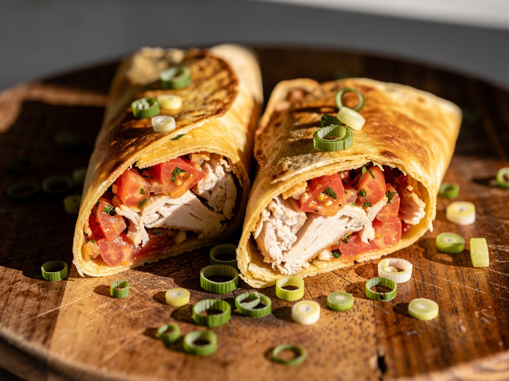 Crispy Italian Chicken Wraps with Fresh Tomato Relish