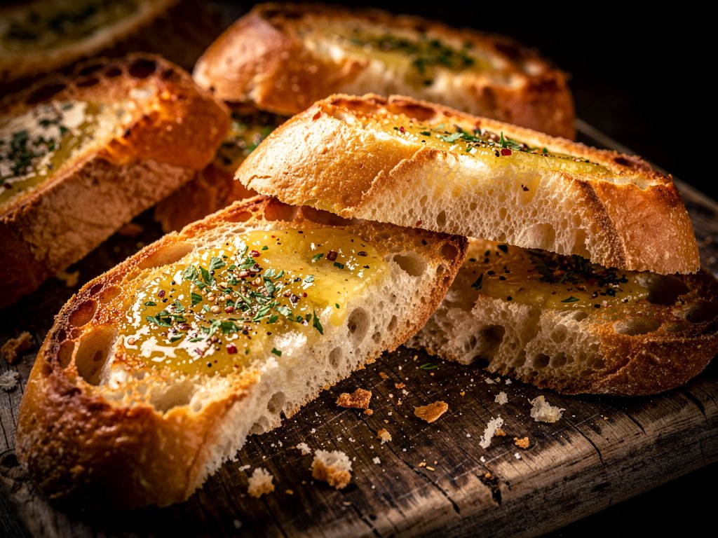 Easy Homemade Garlic Bread with Roasted Garlic Butter