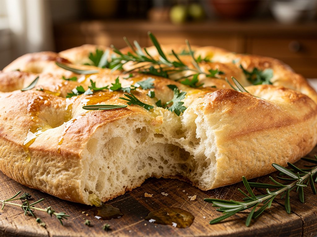 Fluffy Rosemary and Parsley Focaccia Recipe