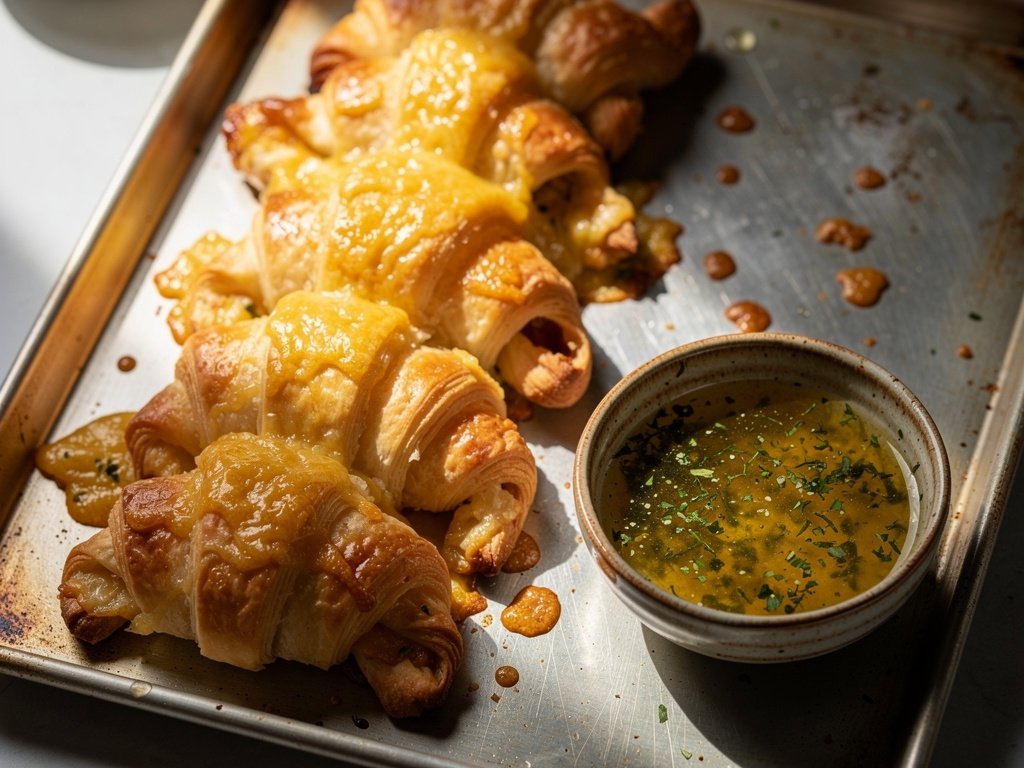 Flaky Garlic Butter Cheese Crescent Rolls Recipe