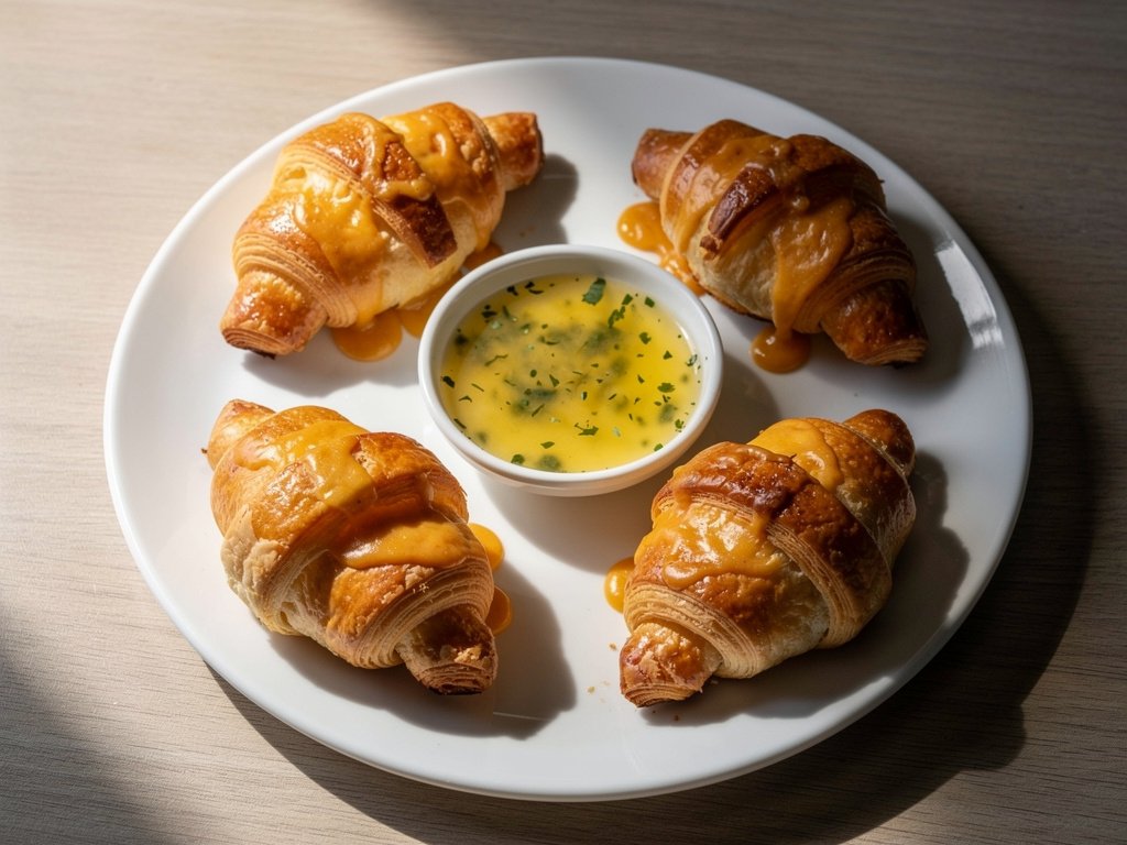 Garlic Butter Cheese Stuffed Crescent Rolls