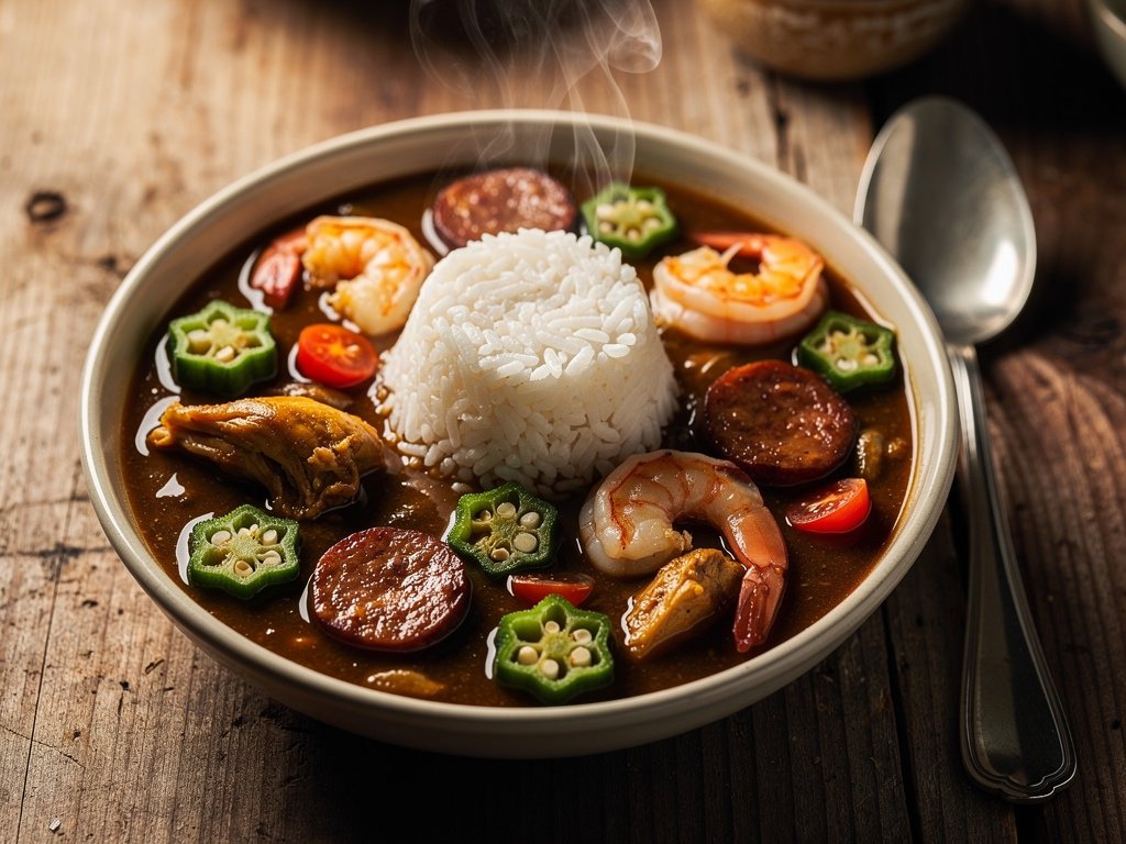 Hearty Chicken, Sausage and Shrimp Gumbo Recipe