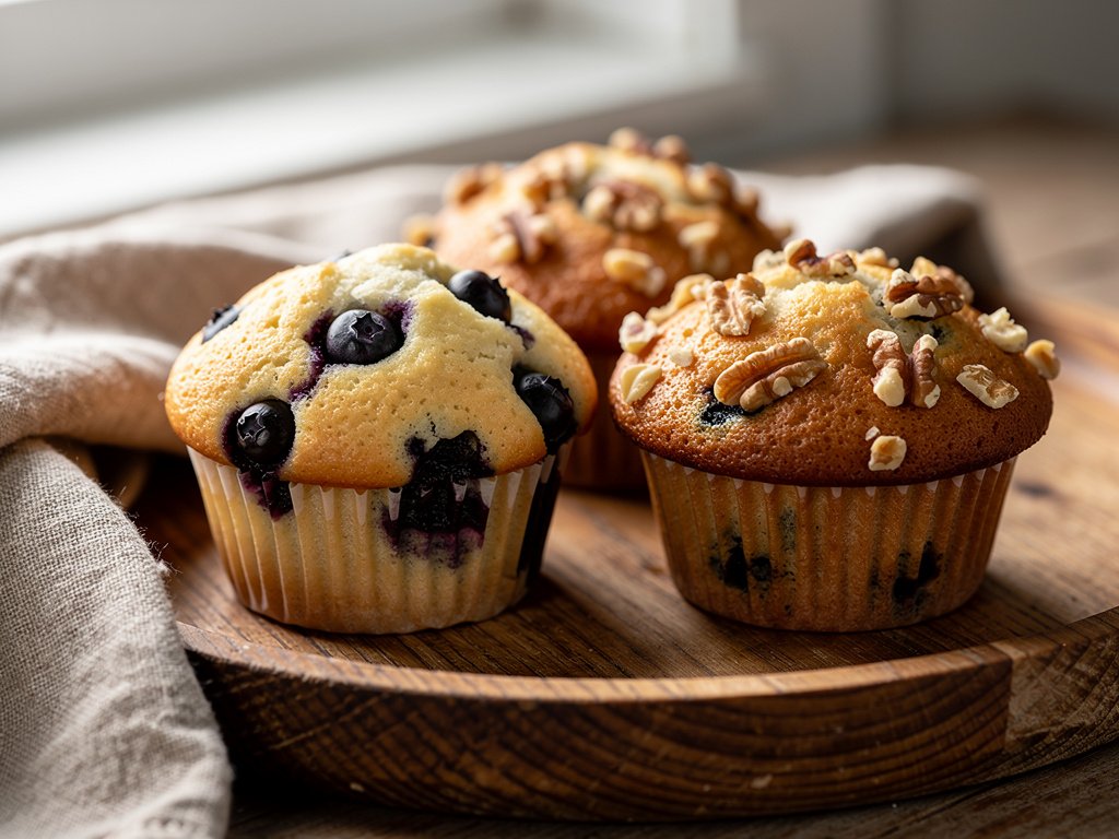 Homemade Blueberry and Banana Nut Muffins: A Perfect Breakfast Duo