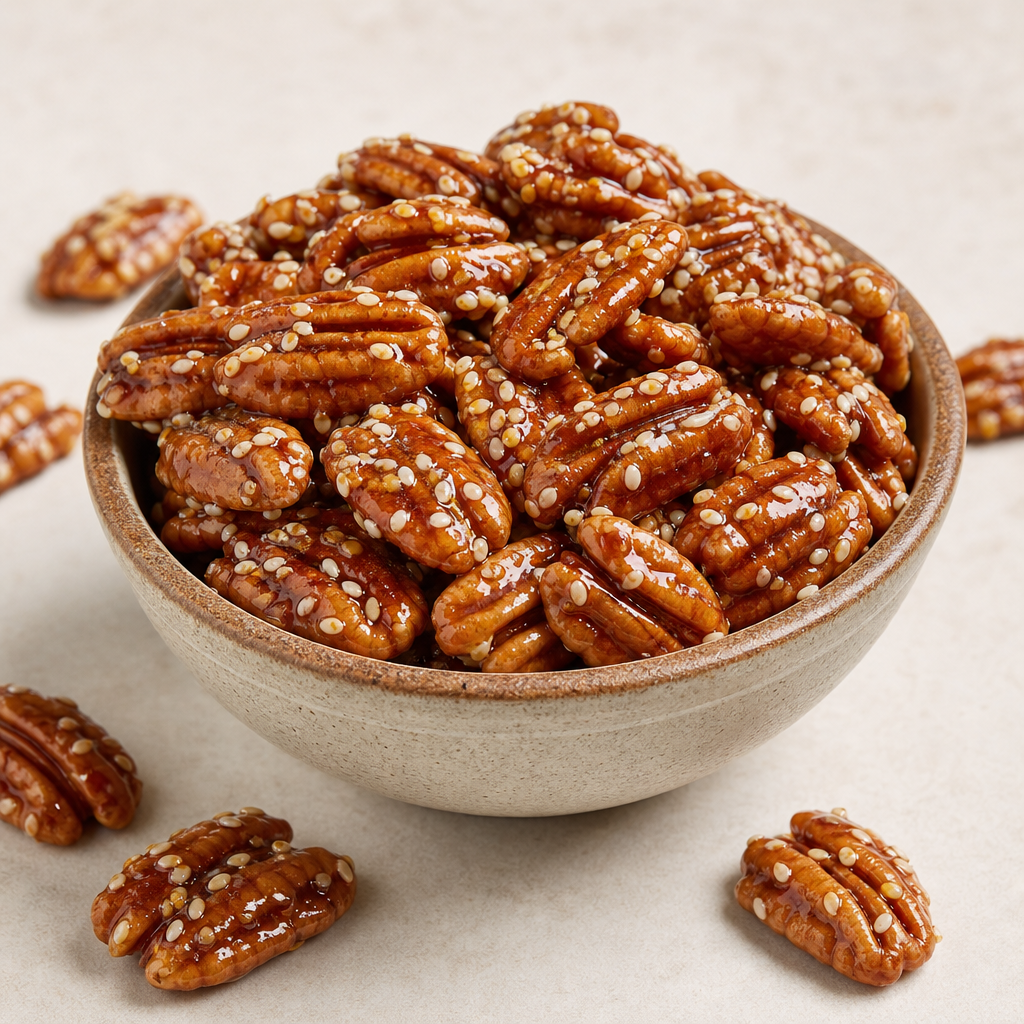 Honey Sesame Pecans