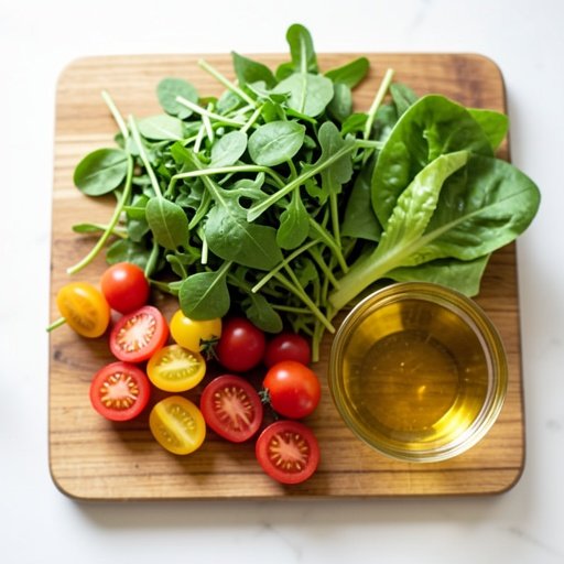 mixed greens, cherry tomatoes, dressing