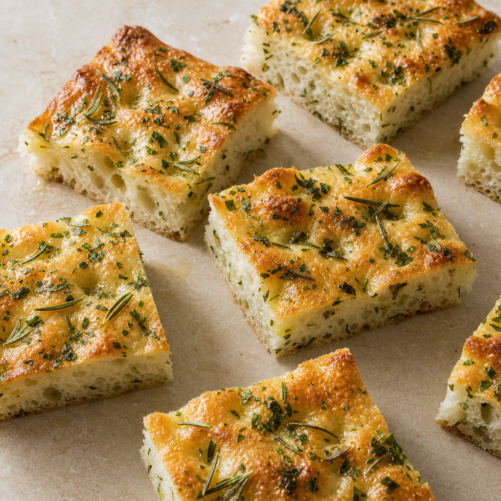 Rosemary and Parsley Focaccia