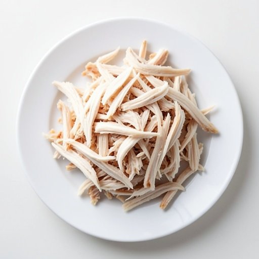 shredded cooked chicken