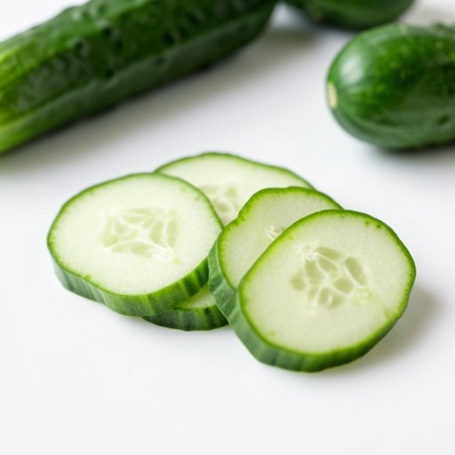 sliced cucumber