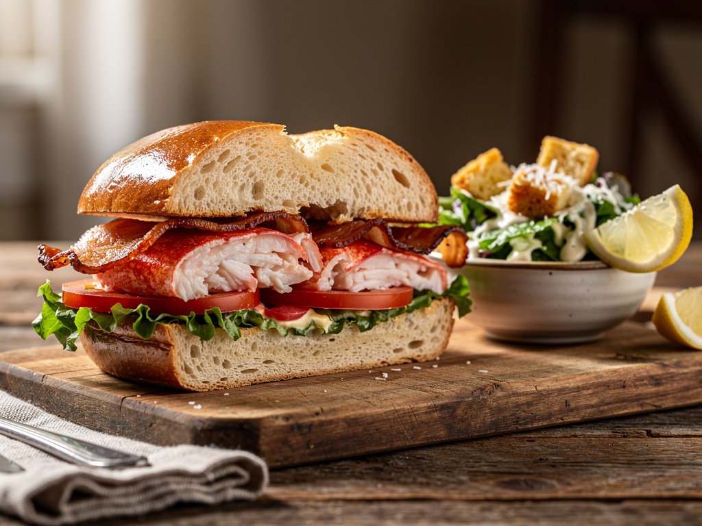 Lobster BLT with Caesar Side Salad