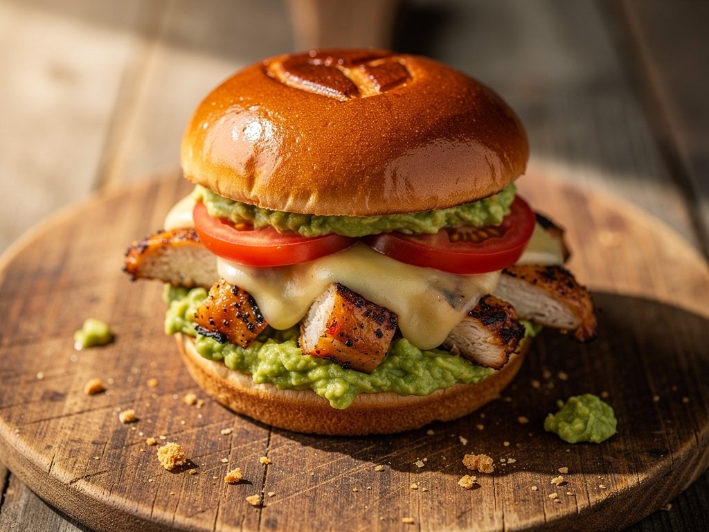 Mexican-Spiced Chicken and Guacamole Sandwiches with Melted Monterey Jack
