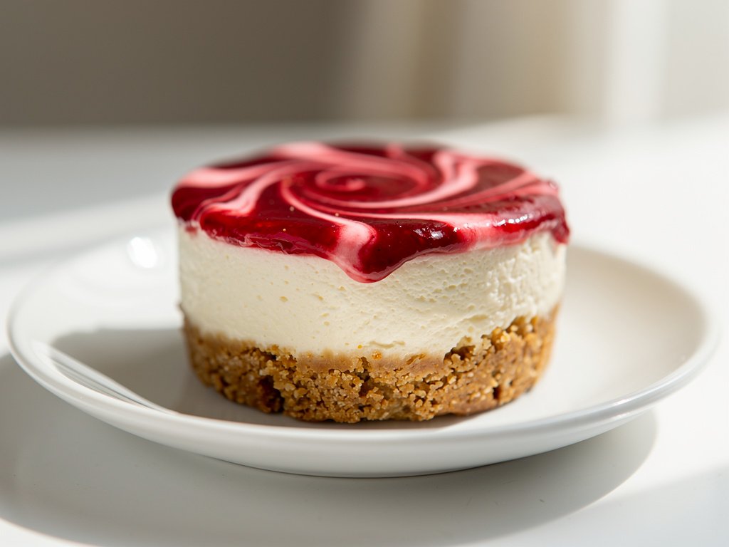 Mini White Chocolate Raspberry Swirl Cheesecake – Easy No-Bake Dessert