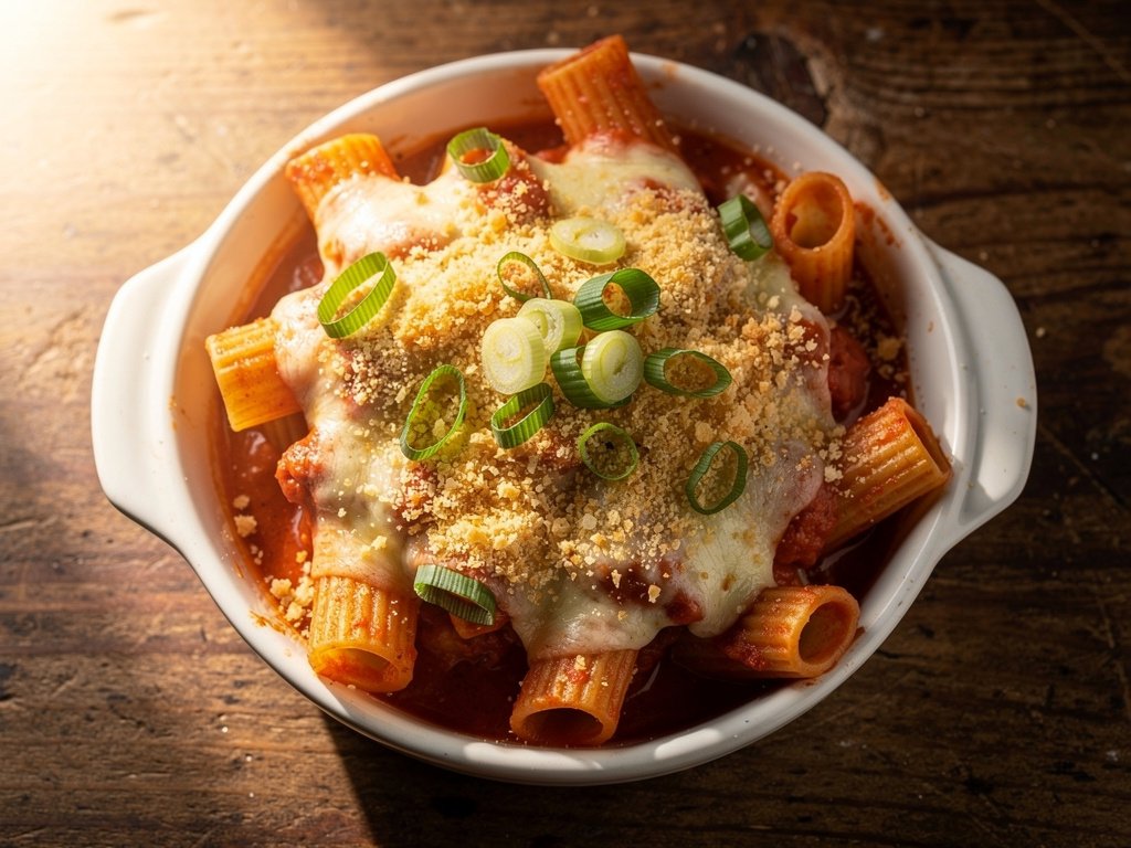 Hearty Plant-Based Rigatoni Bake with Creamy Tomato Sauce