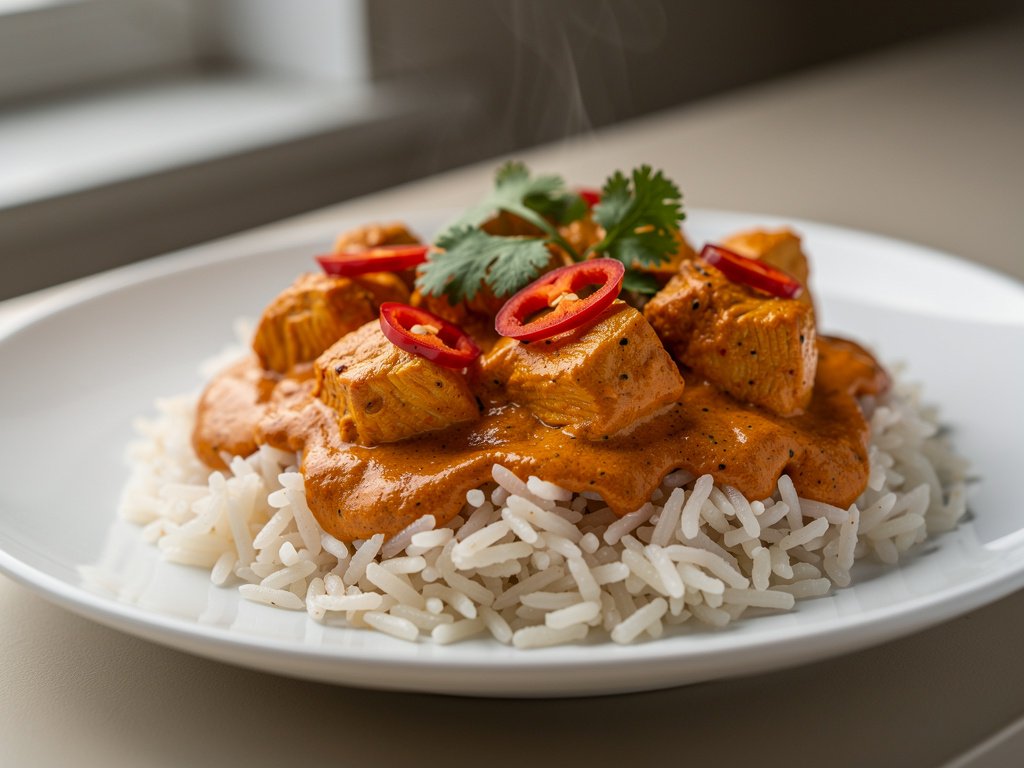 Quick & Creamy Chicken Tikka Masala with Basmati Rice