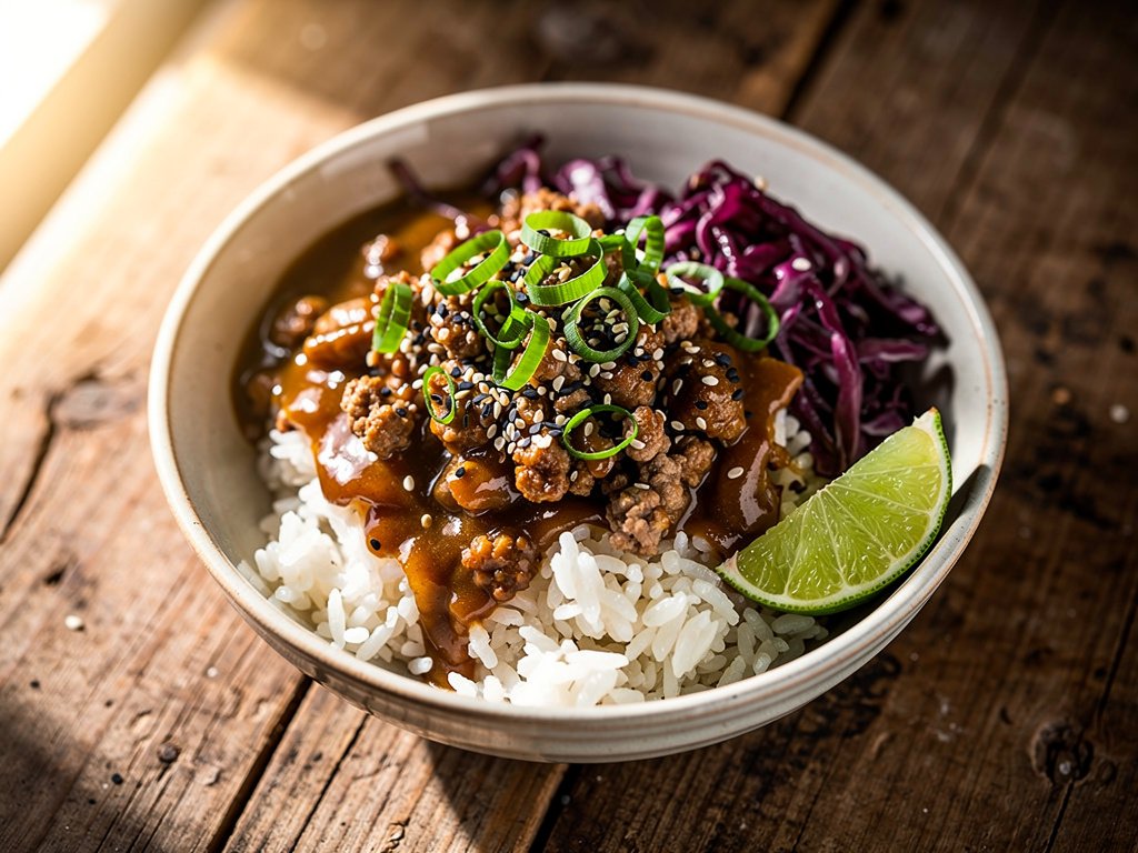 Quick 15-Minute Moo Shu Pork Bowls with Cabbage and Buttery Rice