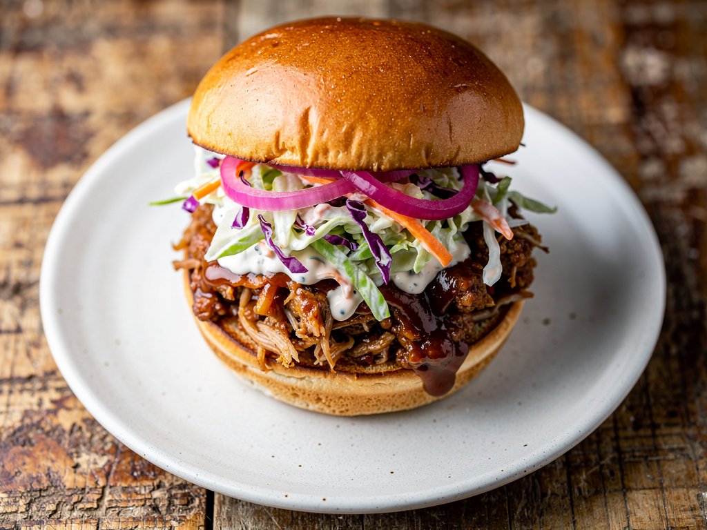 Smoky BBQ Pork Sloppy Joes with Chipotle Ranch Slaw