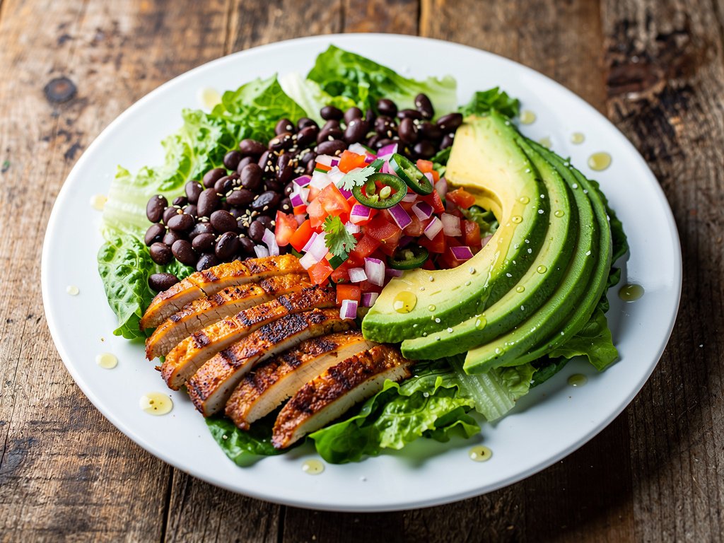 Smoky Chipotle Chicken Salad with Pico de Gallo and Avocado