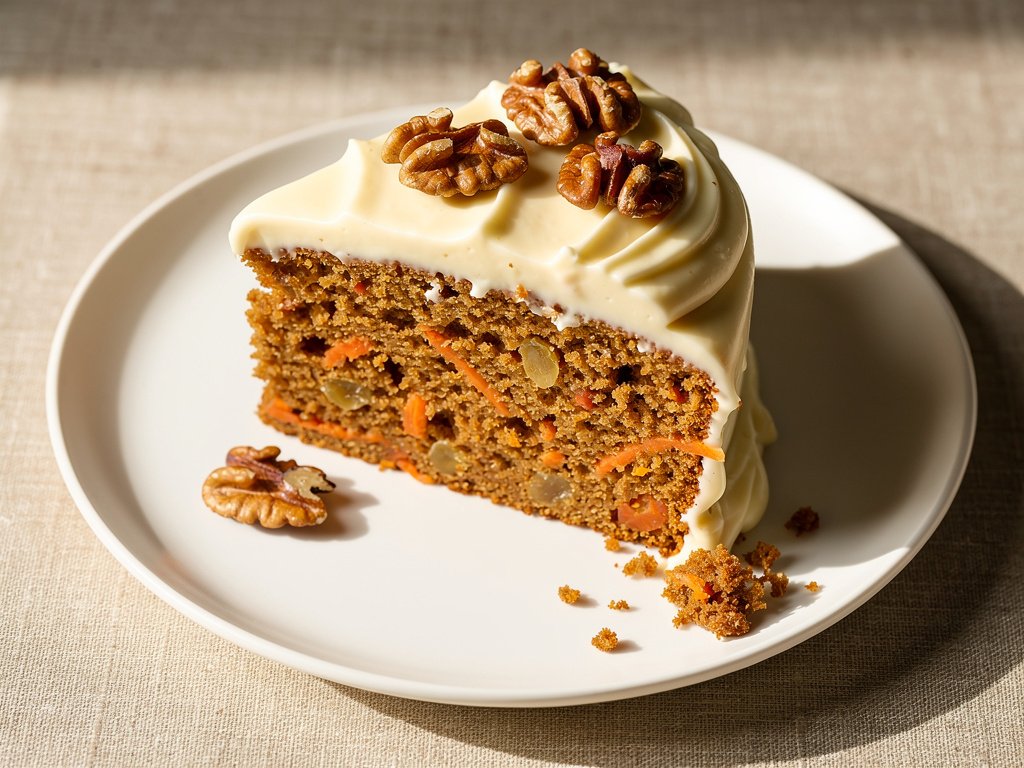 Spiced Carrot Cake with Maple Cream Cheese Frosting and Candied Walnuts