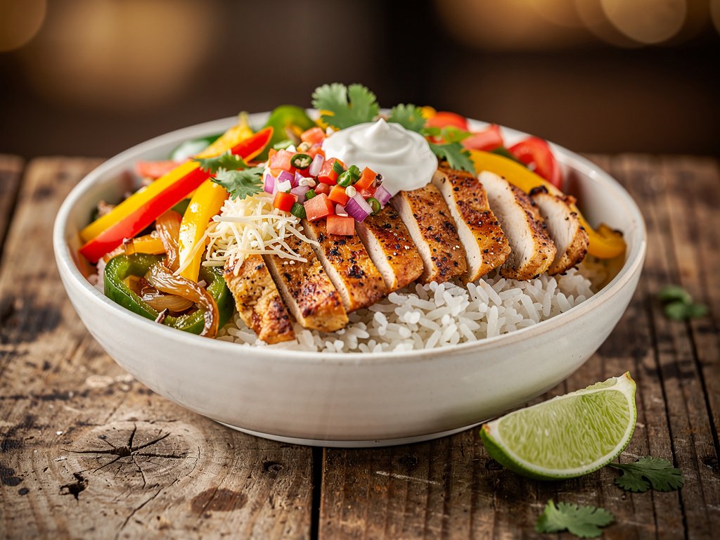 20-Minute Spiced Chicken Bowls with Tomato Salsa and Monterey Jack