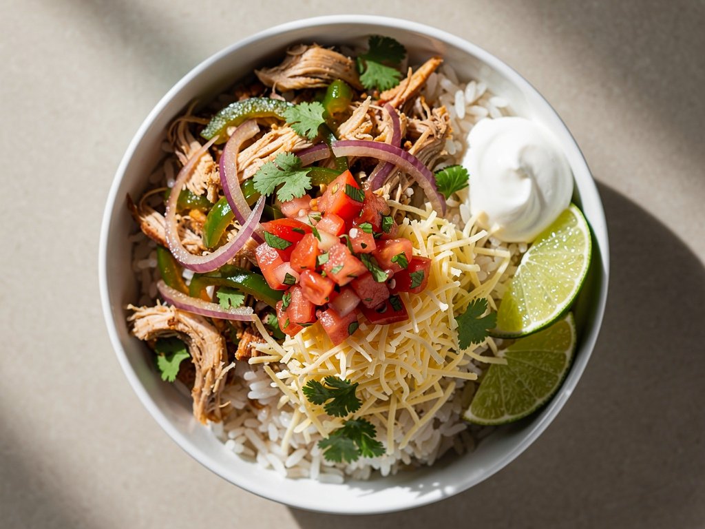 Spiced Pulled Chicken Rice Bowls with Fresh Tomato Salsa