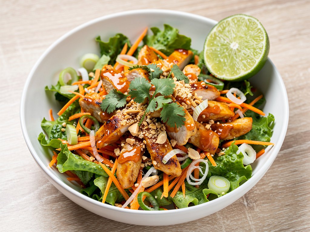 Thai Chili-Lime Chicken Salad with Crunchy Peanuts