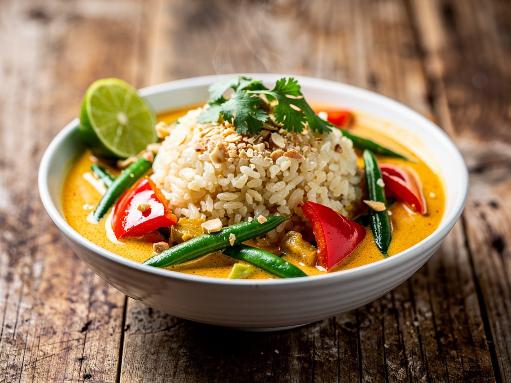 30-Minute Thai Ginger Coconut Curry with Cauliflower Rice