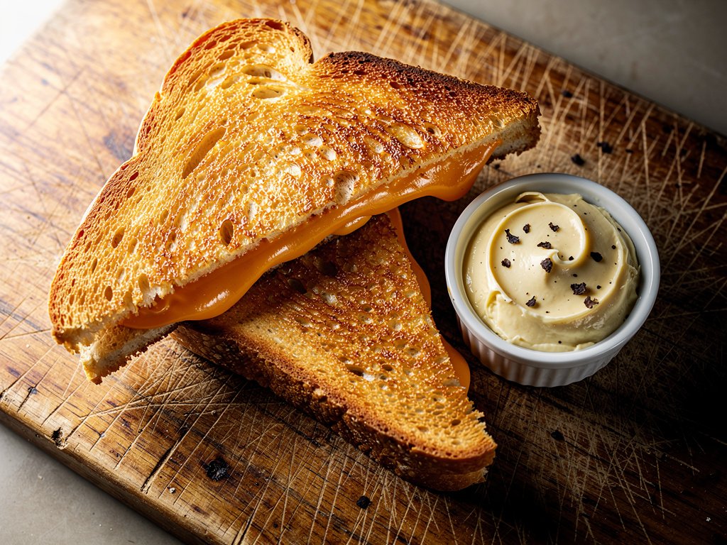 Ultimate Truffle Grilled Cheese with Sourdough and Sharp Cheddar