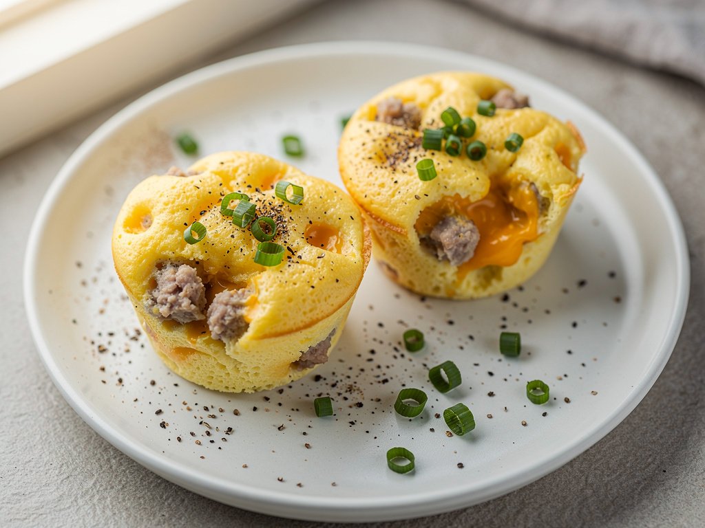 Easy Turkey Sausage and Cheddar Egg Bites Recipe