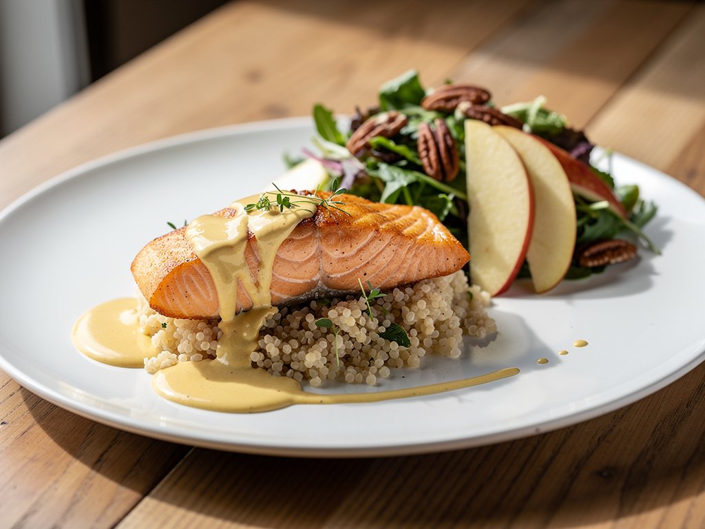 Turkish-Spiced Salmon with Couscous and Apple Salad