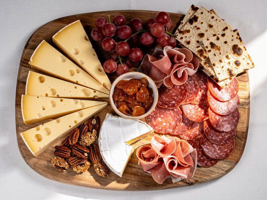 Ultimate Cheese Board with Spiced Pecans and Apricot Mostarda