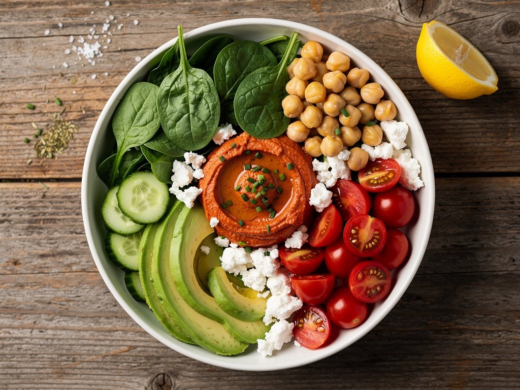 10-Minute Mediterranean Chickpea Bowls with Avocado and Feta
