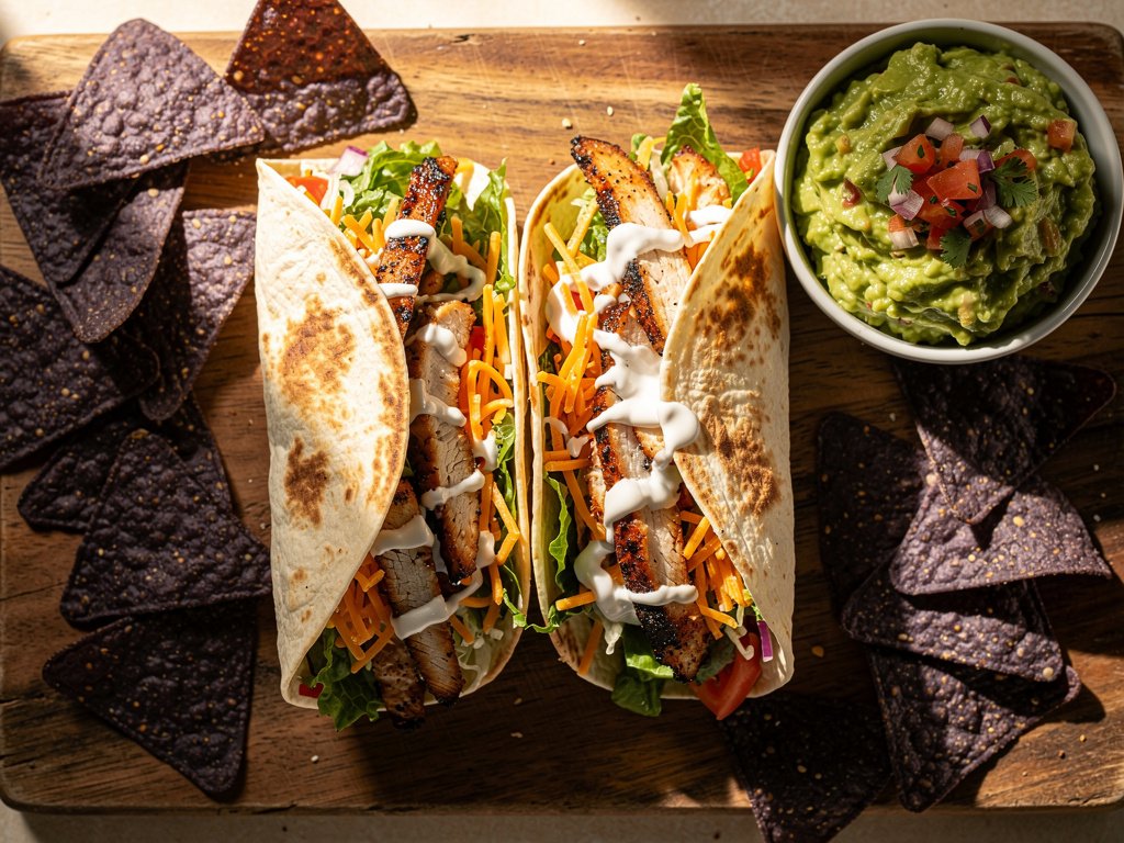 Blackened Chicken Salad Wraps with Smoky Ranch Dressing