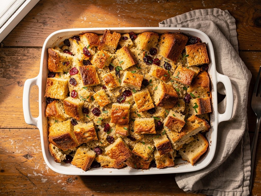 Buttery Brioche and Cranberry Stuffing Recipe for Holiday Feasts