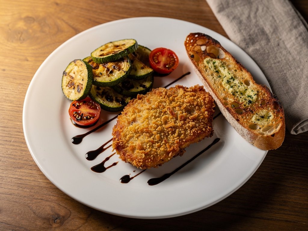 Cheesy Italian Chicken with Garlic Zucchini and Tomatoes