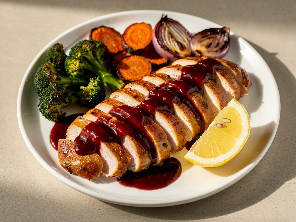 Cranberry Thyme Chicken with Roasted Vegetables