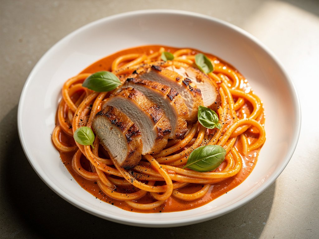Creamy Tuscan Chicken with Gluten-Free Linguine