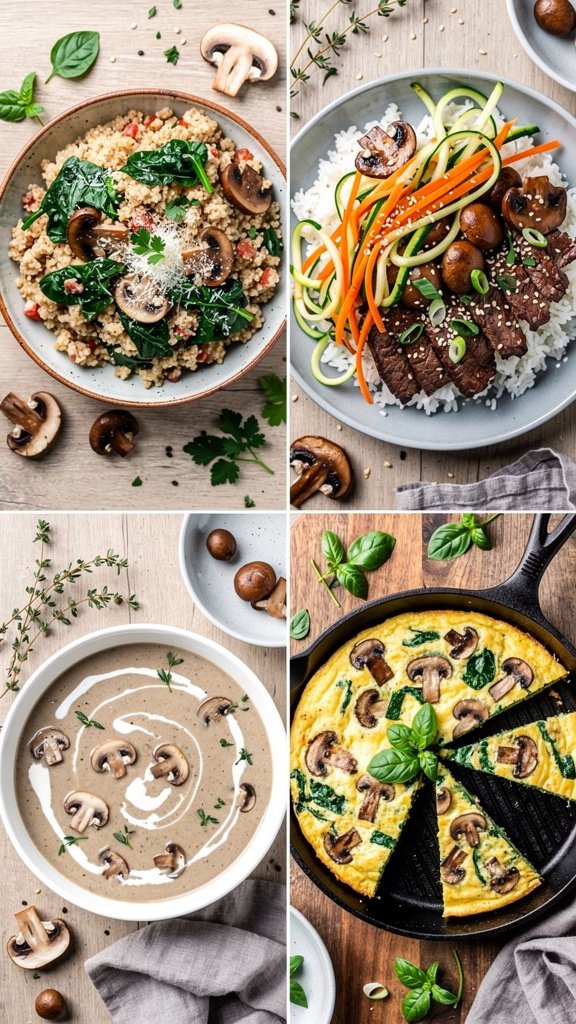 Button Mushrooms Lunch Recipes Under 45 Minutes