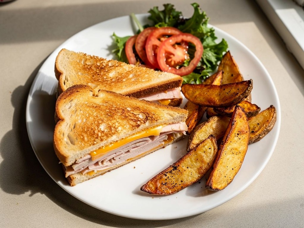 DIY Turkey Melt Sandwich Bar with Crispy Potato Wedges