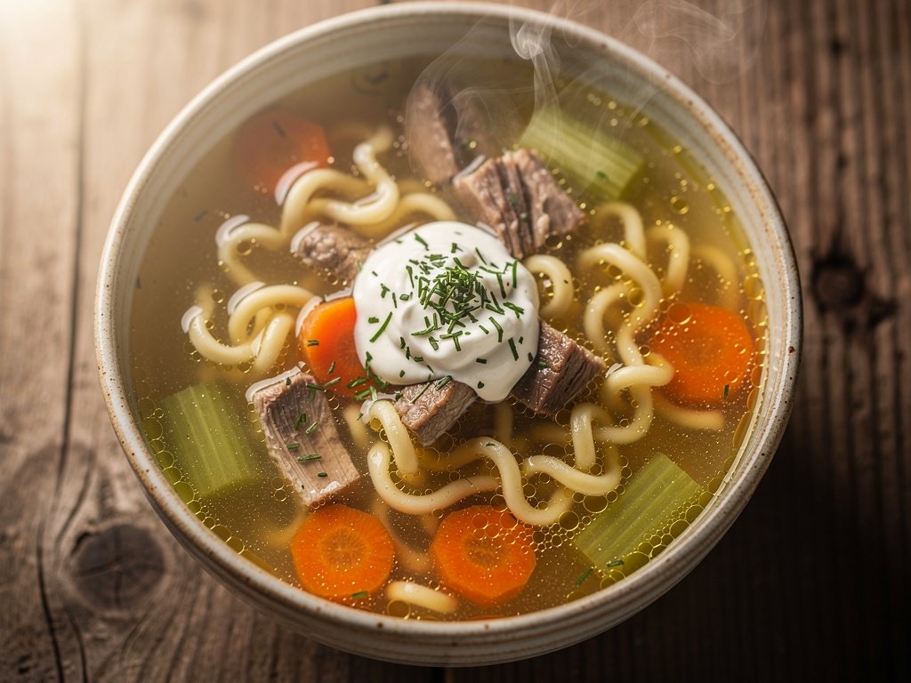 Homemade Chicken Noodle Soup with Fresh Egg Noodles