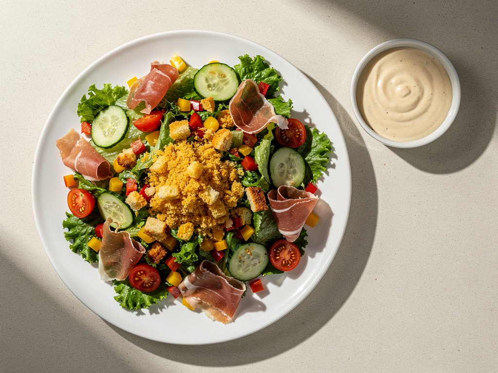 Italian Hoagie Salad with Prosciutto and Creamy Dressing