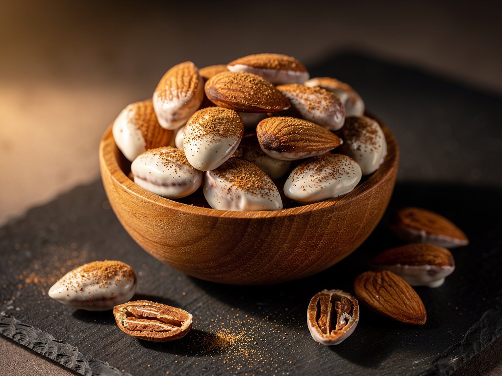 Pumpkin Spice Yogurt-Dipped Roasted Almonds Recipe