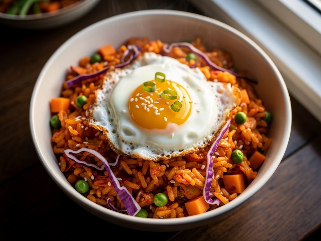 Spicy Kimchi Fried Rice with Gochujang and Sesame