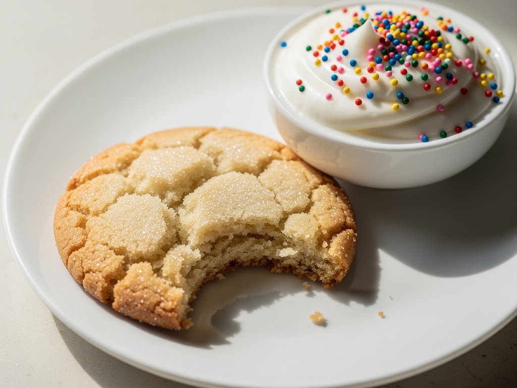 Vanilla Sugar Cookies with Rainbow Sprinkle Frosting